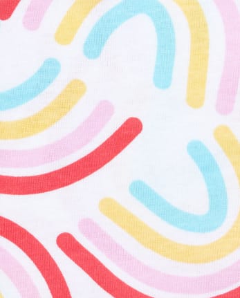 Pyjama 4 pièces en coton ajusté papa pour bébés et petites filles