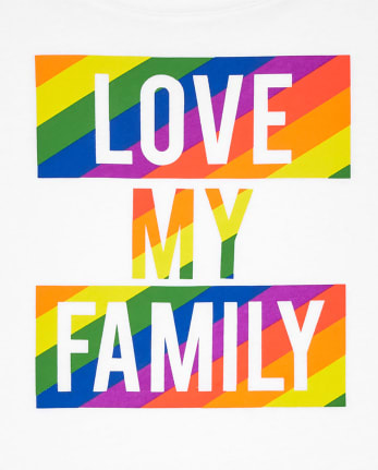 Womens Matching Family Rainbow Love Graphic Tee