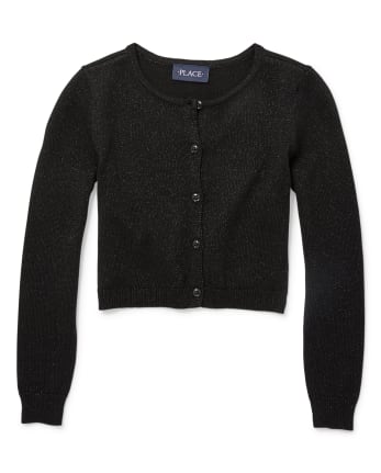 Girls top metallic cardigan