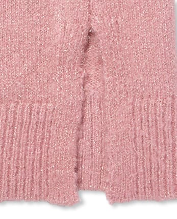 Suéter metalizado con estampado de lentejuelas para niñas