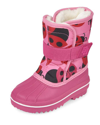 Toddler Girls Ladybug Snow Boots