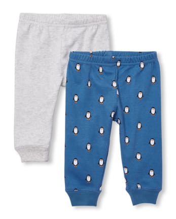 Baby Boys Penguin Knit Pants 2-Pack