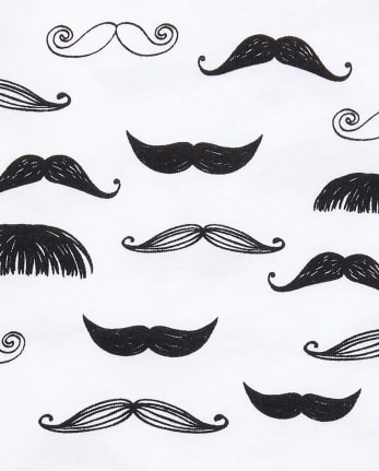 Conjunto de ropa de juego de 3 piezas con bigote para bebé niño