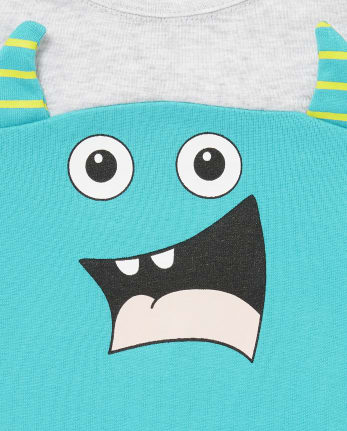 Conjunto de ropa de juego de 3 piezas Monster para bebés niños