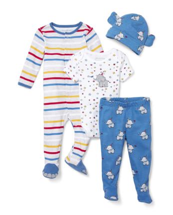 Baby Boys Long Sleeve Circus Party 4-Piece Take Me Home Set | The ...