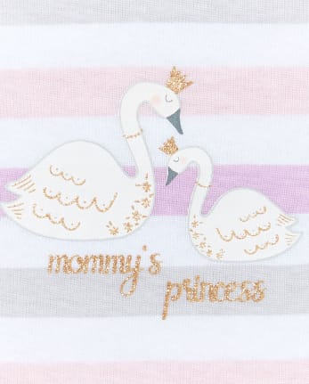 Baby Girls Glitter Swan Bodysuit 4-Pack