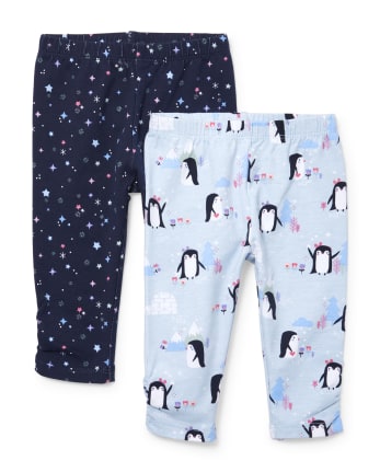 Baby Girls Penguin Pants 2-Pack