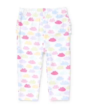Baby Girls Rainbow Cloud Pants 4-Pack
