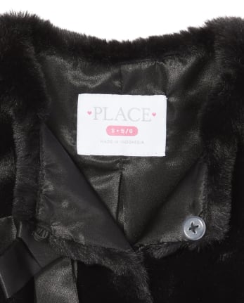 Girls Faux Fur Cape