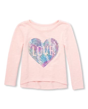 Pull léger à paillettes pour bébés et petites filles, haut haut bas