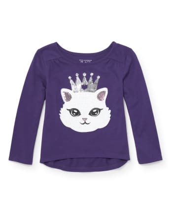 Baby And Toddler Girls Embellished High Low Top