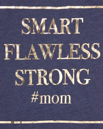 Womens Mommy And Me Foil Mom Matching Graphic Tee