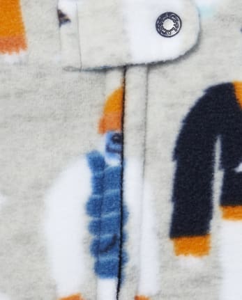Baby And Toddler Boys Yeti Fleece One Piece Pajamas