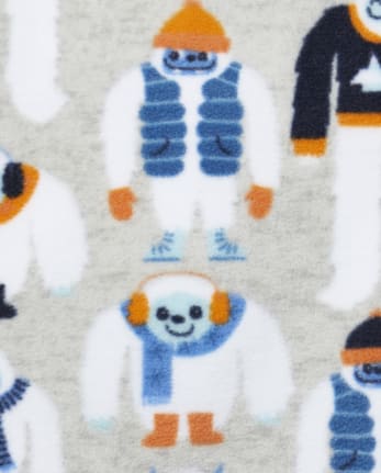 Baby And Toddler Boys Yeti Fleece One Piece Pajamas