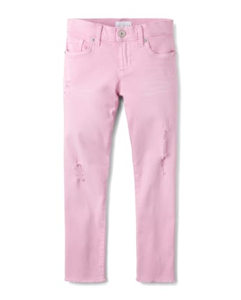 Girls Denim Ankle Jeans - PINK | The Children's Place