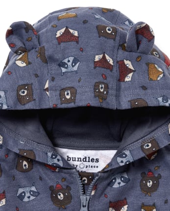 Conjunto ropa de juego de 4 piezas con capucha y pantalones con capucha de zorro bebés | The Children's - GRISAILLE GRAY