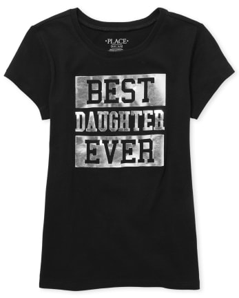 Girls Matching Family Foil Daughter Graphic Tee