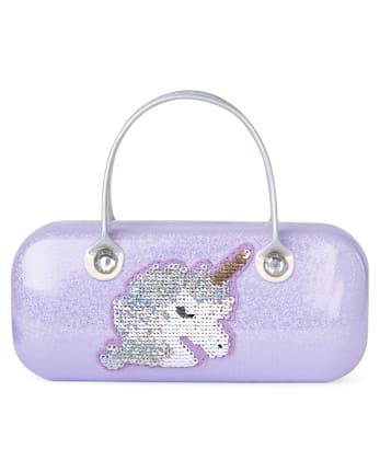 Girls Flip Sequin Unicorn Glitter Sunglasses Case