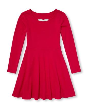 Girls Valentine's Day Heart Cut Out Dress