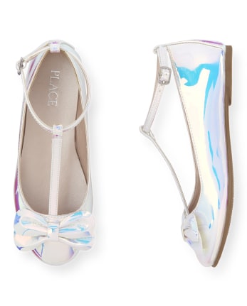 Holographic ballet flats on sale