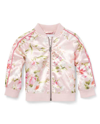Baby And Toddler Girls Floral Bomber Jacket | The Children's Place