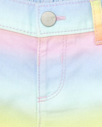 Baby And Toddler Girls Rainbow Denim Shorts