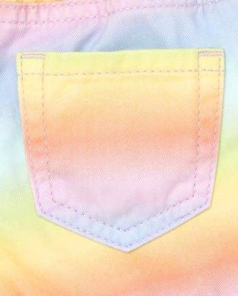 Baby And Toddler Girls Rainbow Denim Shorts