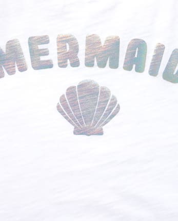 Girls Sleeveless Foil 'Mermaid' Cover Up