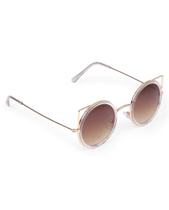 Gafas de sol de ojo de gato de metal para niñas