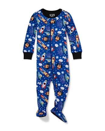 Baby And Toddler Boys Space Snug Fit Cotton One Piece Pajamas