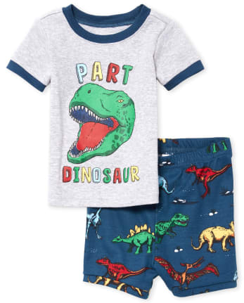 Baby And Toddler Boys Dino Snug Fit Cotton Pajamas