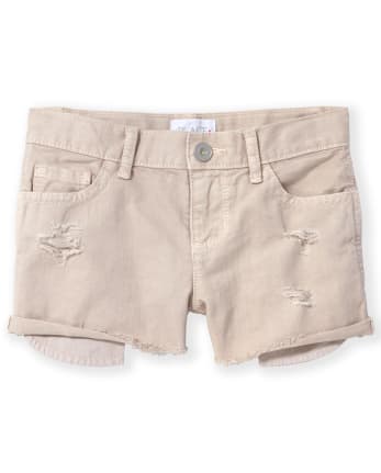 Girls Denim Shortie Shorts