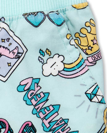 Girls Doodle Pull On Shorts