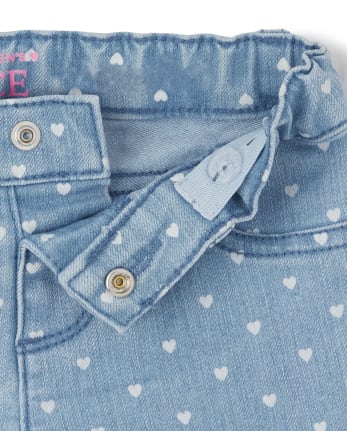 Baby And Toddler Girls Heart Denim Jeggings