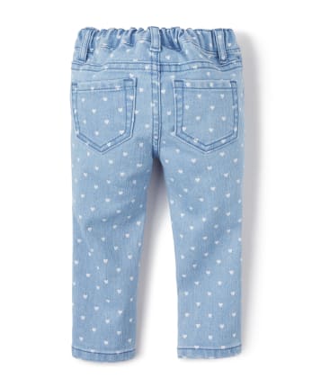Baby And Toddler Girls Heart Denim Jeggings