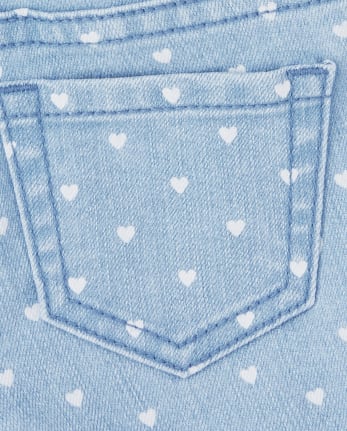 Baby And Toddler Girls Heart Denim Jeggings