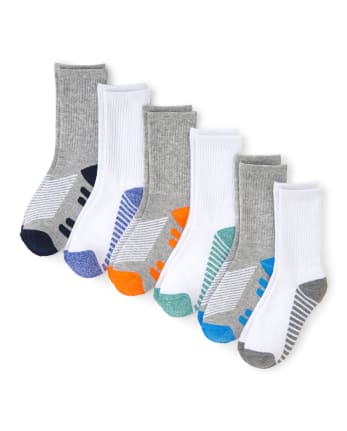 Boys PLACE Sport Colorblock Cushioned Crew Socks 6-Pack