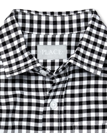 Boys Gingham Oxford Button Down Shirt