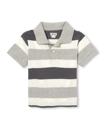 Baby And Toddler Boys Striped Pique Polo - H/T MIST