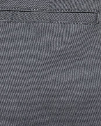 Boys Belted Skinny Chino Pants