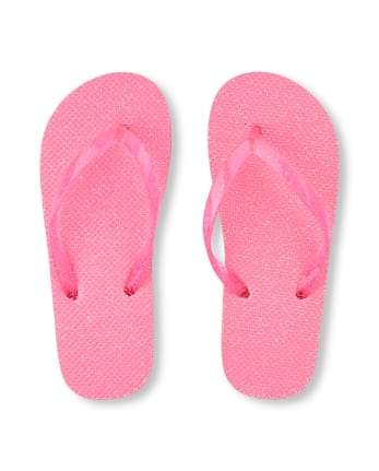 Girls glitter flip flops clearance
