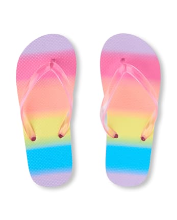 Watermelon Glam Flip Flops/ Pink Ombre Watermelon With Seeds And
