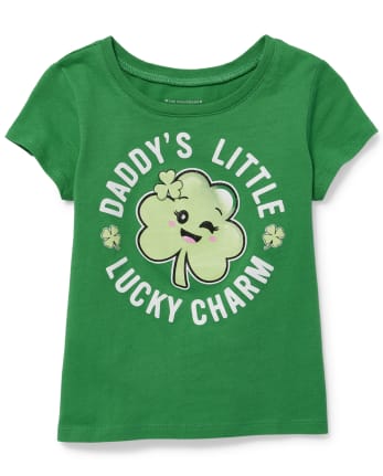Baby And Toddler Girls St. Patrick's Day Dad Graphic Tee
