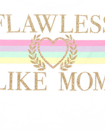 Baby And Toddler Girls Matching Family Glitter Mom Graphic Tee