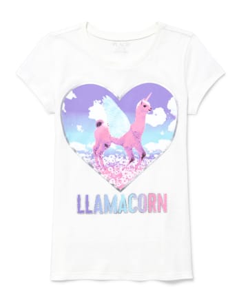 Girls Llamacorn Graphic Tee