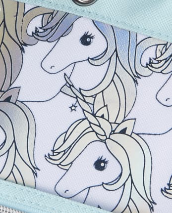 Girls Foil Unicorn Pencil Case