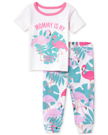 Baby And Toddler Girls Mom Snug Fit Cotton Pajamas
