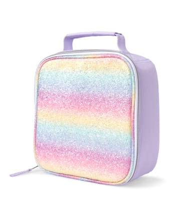 Girls Glitter Rainbow Lunch Box
