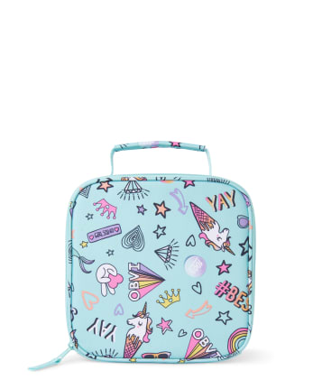 Girls Unicorn Rainbow Doodle Lunch Box MELLOW AQUA The Children s Place