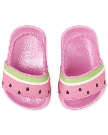 Chanclas de sandía para bebé niña